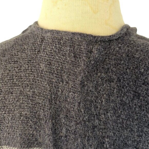 Banana Republic Cashmere Knit Karen Purple Plaid Poncho Wrap Poly Womens OS NWT - Picture 7 of 8